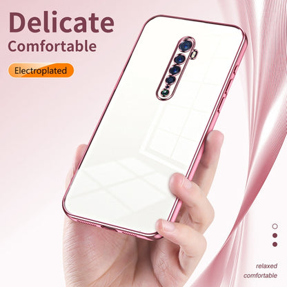 For OPPO Reno2 Transparent Plating Fine Hole Phone Case(Silver) - OPPO Cases by buy2fix | Online Shopping UK | buy2fix