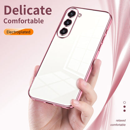 For Samsung Galaxy S23+ 5G Transparent Plating Fine Hole Phone Case(Purple) - Galaxy S23+ 5G Cases by buy2fix | Online Shopping UK | buy2fix