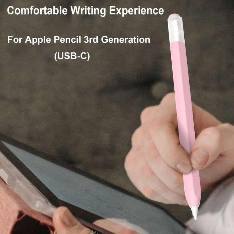 For Apple Pencil (USB-C) Jelly Silicone Stylus Pen Protective Cover(White) - Pencil Accessories by buy2fix | Online Shopping UK | buy2fix