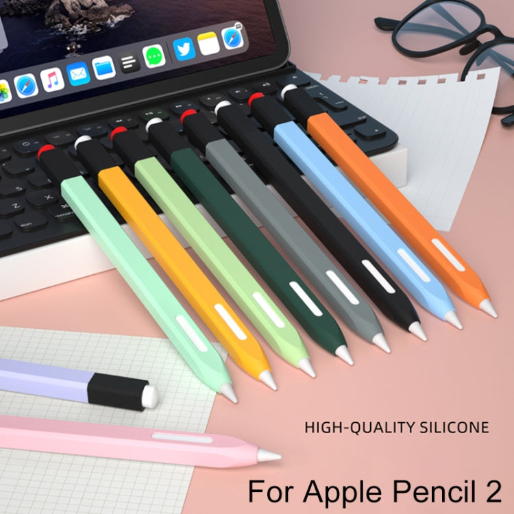 For Apple Pencil 2 Retro Pencil Style Stylus Pen Protective Case(Dark Green) - Pencil Accessories by buy2fix | Online Shopping UK | buy2fix