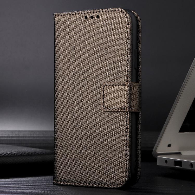 For OnePlus 13 5G Diamond Texture Leather Phone Case(Brown) - OnePlus Cases by buy2fix | Online Shopping UK | buy2fix