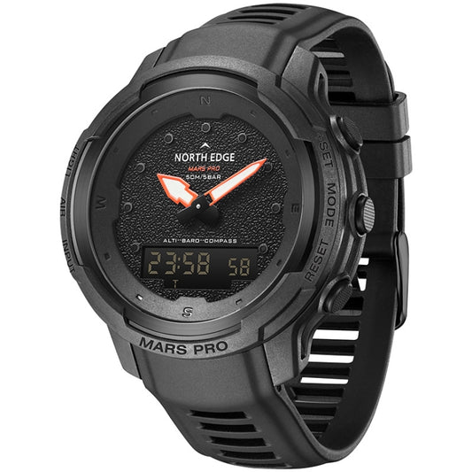 NORTH EDGE MarsPro Carbon Fiber Outdoor Sports Multifunctional Electronic Watch(Black) - Sport Watches by NORTH EDGE | Online Shopping UK | buy2fix