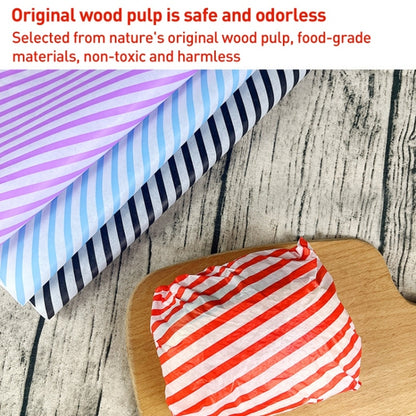 100sheets / Pack Striped Baking Greaseproof Paper Food Placemat Paper, size: 30x30cm(Orange) - Retail Packaging by buy2fix | Online Shopping UK | buy2fix