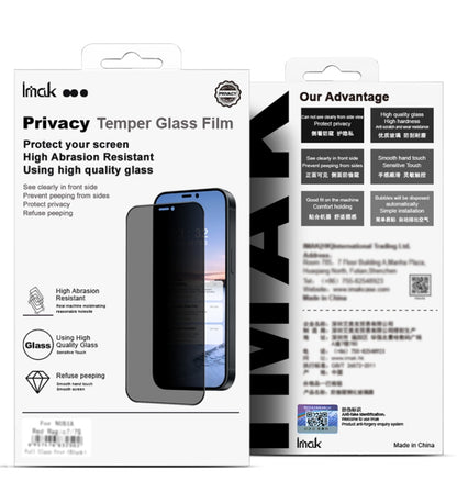 For vivo X100 5G / X100 Pro 5G imak 3D Curved Privacy Full Screen Tempered Glass Film - X100 Pro Tempered Glass by imak | Online Shopping UK | buy2fix