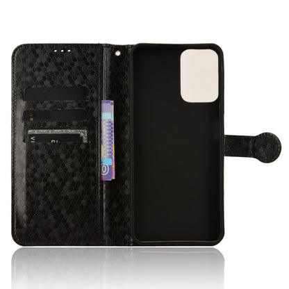 For Motorola Moto G Power 5G 2024 Honeycomb Dot Texture Leather Phone Case(Black) - Motorola Cases by buy2fix | Online Shopping UK | buy2fix