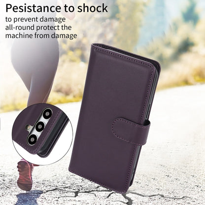 For Samsung Galaxy S24 / S25 5G Multi-Card Wallet RFID Leather Phone Case(Dark Purple) - Galaxy S24 5G Cases by buy2fix | Online Shopping UK | buy2fix