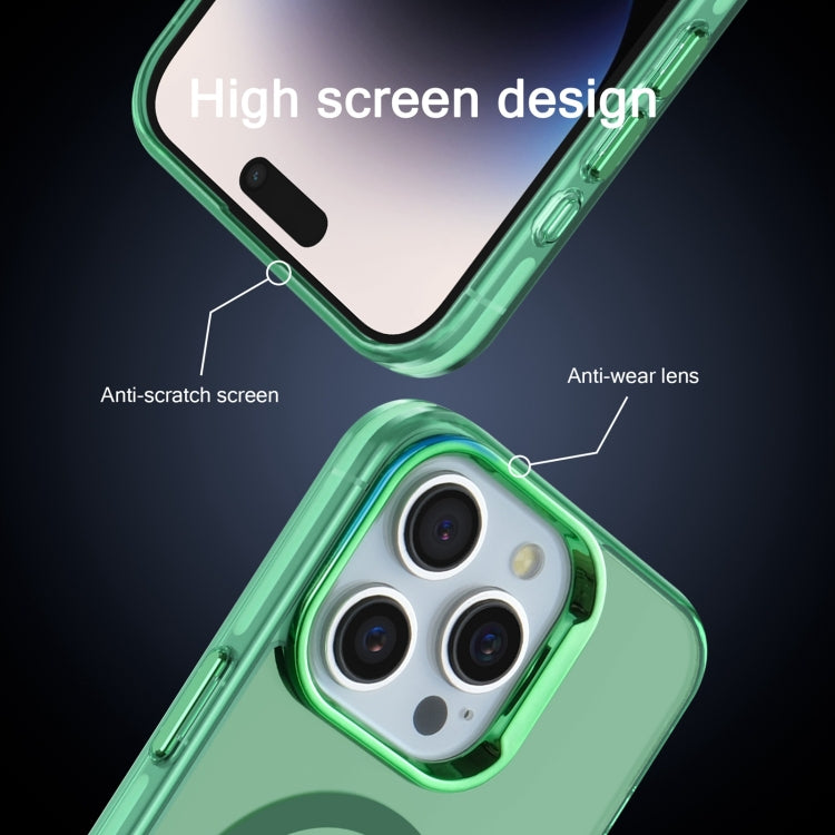 For iPhone 15 Plus Electroplated IMD Magsafe PC Hybrid TPU Phone Case(Green) - iPhone 15 Plus Cases by buy2fix | Online Shopping UK | buy2fix