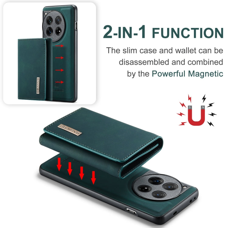 For OnePlus 12 DG.MING M1 Series 3-Fold Multi Card Wallet + Magnetic Phone Case(Green) - OnePlus Cases by DG.MING | Online Shopping UK | buy2fix