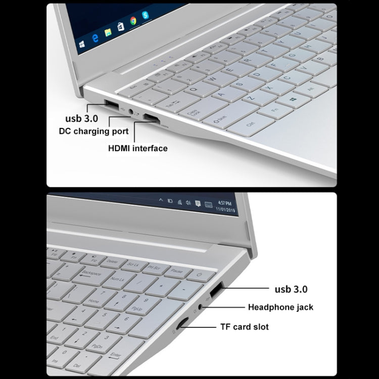 V8 15.6 inch Ultrathin Laptop, 32GB+128GB, Windows 10 Intel Processor N95 Quad Core(Silver) - Others by buy2fix | Online Shopping UK | buy2fix