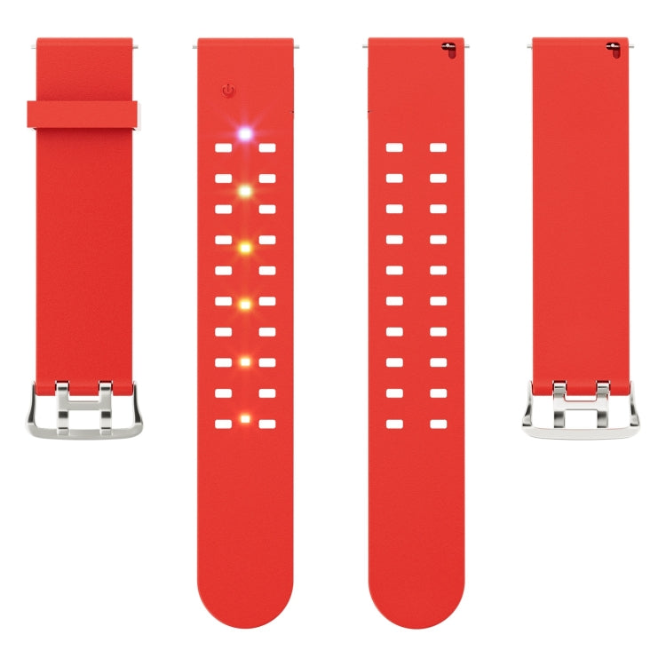 For Apple Watch SE 2023 40mm Luminous Colorful Light Silicone Watch Band(Red) - Watch Bands by buy2fix | Online Shopping UK | buy2fix