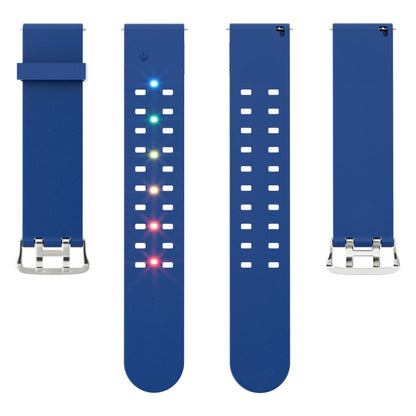 For Apple Watch Series 9 41mm Luminous Colorful Light Silicone Watch Band(Blue) - Watch Bands by buy2fix | Online Shopping UK | buy2fix