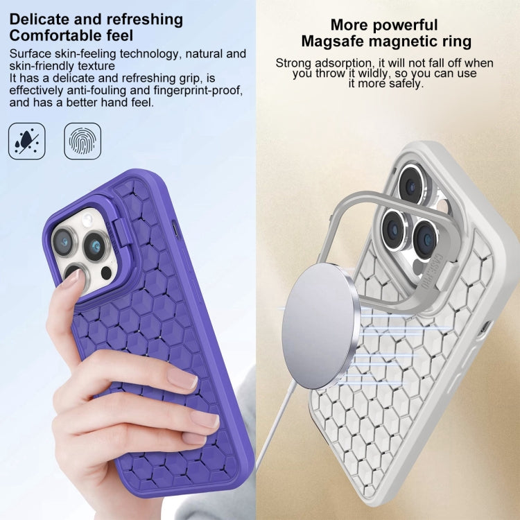 For iPhone 11 Honeycomb Radiating Lens Holder Magsafe Phone Case(Green) - iPhone 11 Cases by buy2fix | Online Shopping UK | buy2fix