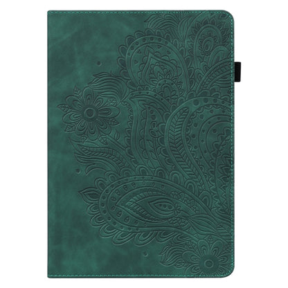 For Lenovo Tab M11 / Xiaoxin Pad 11 2024 Peacock Embossed Pattern Leather Tablet Case(Green) - Lenovo by buy2fix | Online Shopping UK | buy2fix