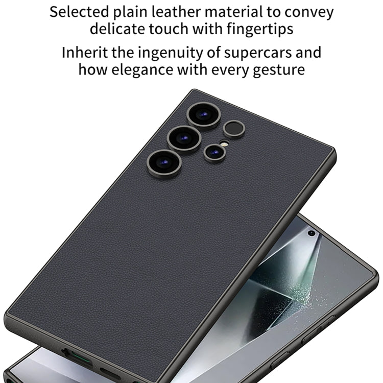 For Samsung Galaxy S24 Ultra 5G GKK Metal Paint Skin Feel Leather Full Coverage Phone Case(Black) - Galaxy S24 Ultra 5G Cases by GKK | Online Shopping UK | buy2fix