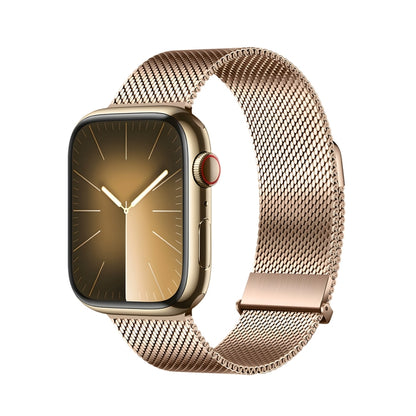 For Apple Watch Series 9 45mm DUX DUCIS Milanese Pro Series Stainless Steel Watch Band(Gold) - Watch Bands by DUX DUCIS | Online Shopping UK | buy2fix