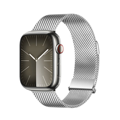 For Apple Watch Series 9 41mm DUX DUCIS Milanese Pro Series Stainless Steel Watch Band(Silver) - Watch Bands by DUX DUCIS | Online Shopping UK | buy2fix