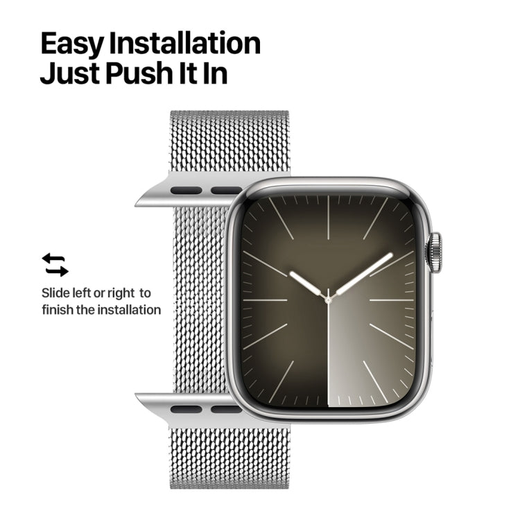 For Apple Watch SE 40mm DUX DUCIS Milanese Pro Series Stainless Steel Watch Band(Silver) - Watch Bands by DUX DUCIS | Online Shopping UK | buy2fix