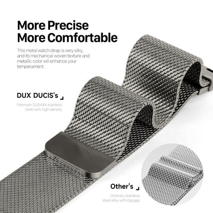 For Apple Watch Series 4 44mm DUX DUCIS Milanese Pro Series Stainless Steel Watch Band(Graphite) - Watch Bands by DUX DUCIS | Online Shopping UK | buy2fix