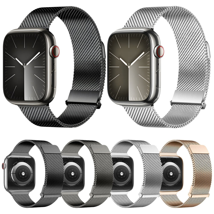 For Apple Watch Series 7 45mm DUX DUCIS Milanese Pro Series Stainless Steel Watch Band(Graphite) - Watch Bands by DUX DUCIS | Online Shopping UK | buy2fix