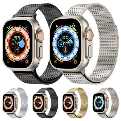 For Apple Watch Series 6 44mm Milanese Loop Magnetic Clasp Stainless Steel Watch Band(Titanium Gold) - Watch Bands by buy2fix | Online Shopping UK | buy2fix