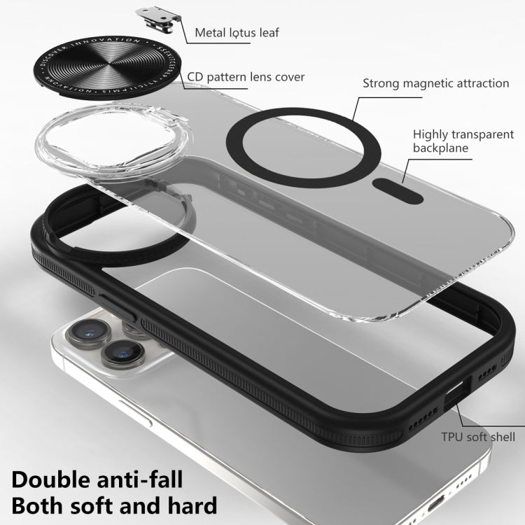 For iPhone 13 Pro Round Camshield MagSafe TPU Hybrid PC Phone Case(Grey) - iPhone 13 Pro Cases by buy2fix | Online Shopping UK | buy2fix