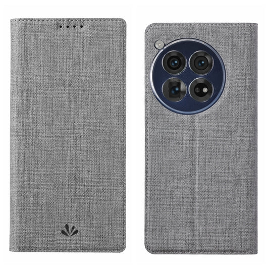 For OnePlus 12 ViLi DMX Series Shockproof TPU + PU Leather Magnetic Attraction Horizontal Flip Case(Grey) - OnePlus Cases by ViLi | Online Shopping UK | buy2fix