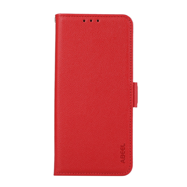 For Samsung Galaxy S24 5G ABEEL Side-Magnetic Litchi Pattern Leather RFID Phone Case(Red) - Galaxy S24 5G Cases by buy2fix | Online Shopping UK | buy2fix