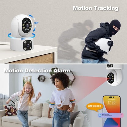 SriHome SH049 2MP + 2MP Humanoid Tracking Smart Night Vision Dual Lens HD IP Camera(EU Plug) - Wireless Camera by SriHome | Online Shopping UK | buy2fix