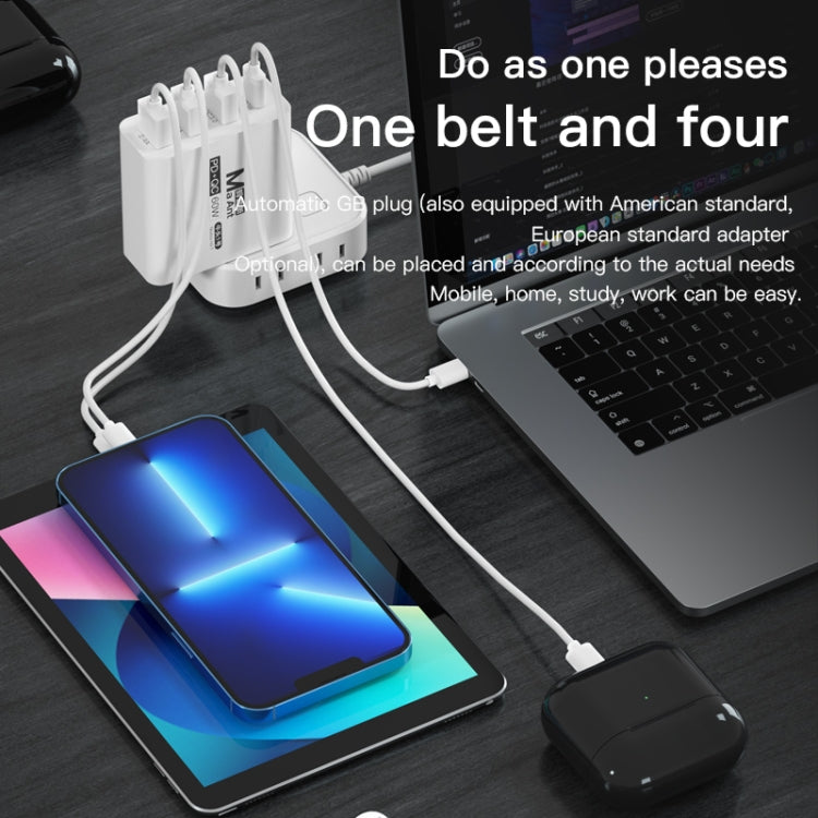 Ma-Ant 60W USB-C/Type-C+3 USB Multi-port Fast Charging Charger, Plug:EU Plug(Black) - USB Charger by buy2fix | Online Shopping UK | buy2fix