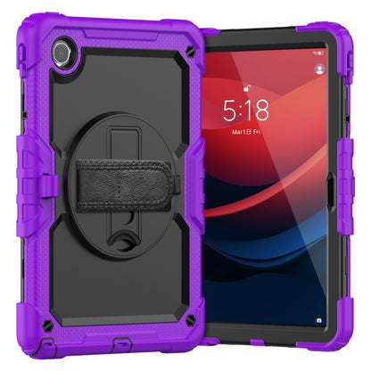 For Lenovo Tab M11 /Xiaoxin Pad 2024 Silicone Hybrid PC Tablet Case with Shoulder Strap(Purple) - Lenovo by buy2fix | Online Shopping UK | buy2fix