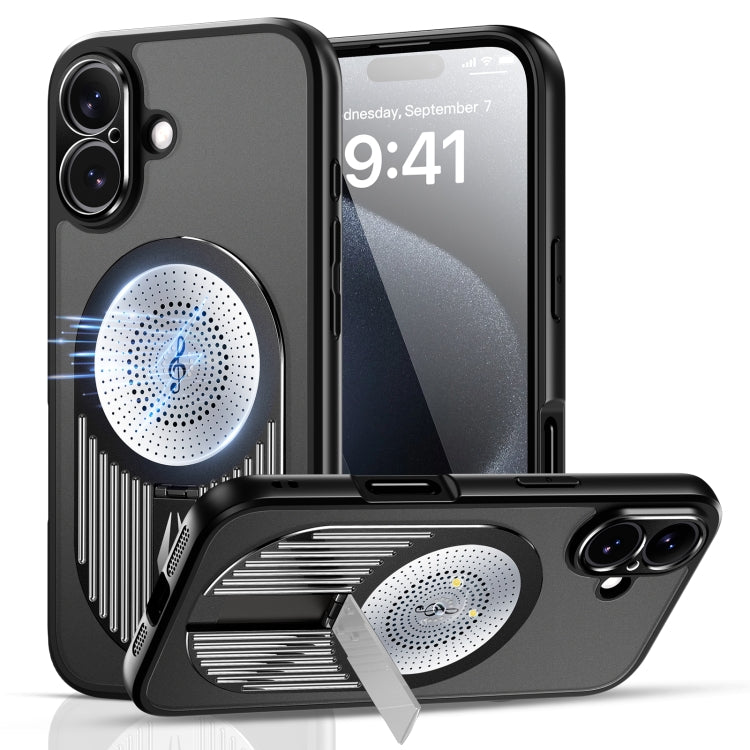 For iPhone 16 Heat Dissipation Aromatherapy Holder Phone Case(Black) - iPhone 16 Cases by buy2fix | Online Shopping UK | buy2fix