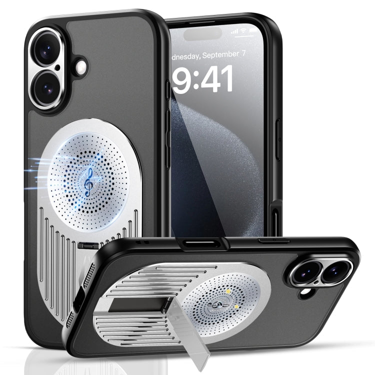 For iPhone 16 Heat Dissipation Aromatherapy Holder Phone Case(Silver) - iPhone 16 Cases by buy2fix | Online Shopping UK | buy2fix