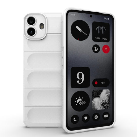 For Nothing CMF Phone 1 Magic Shield TPU + Flannel Phone Case(White) - More Brand by buy2fix | Online Shopping UK | buy2fix