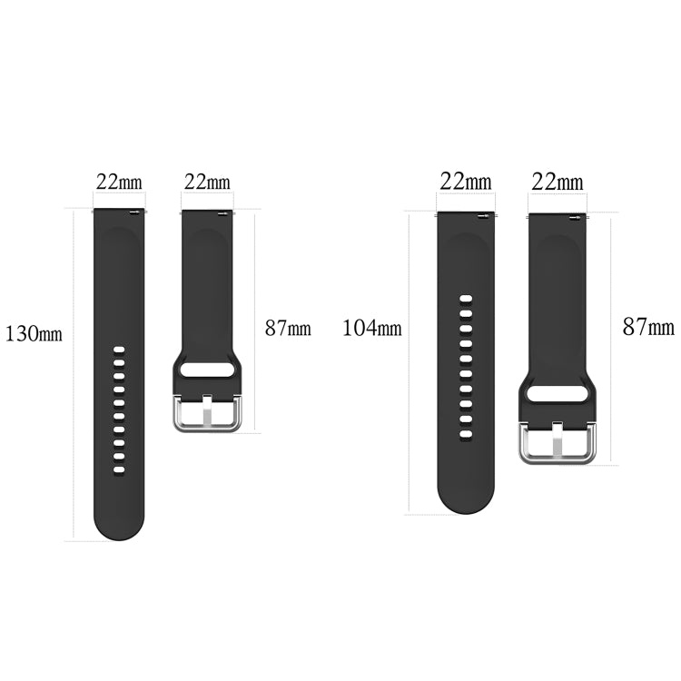 For CMF Watch Pro D395 22mm Solid Color Silver Buckle Silicone Watch Band, Size:L(White) - Watch Bands by buy2fix | Online Shopping UK | buy2fix