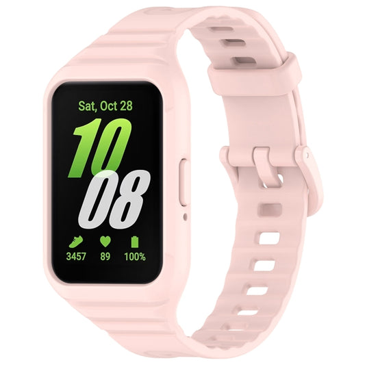 For Samsung Galaxy Fit 3 Solid Color Integrated TPU Watch Band(Light Pink) - Watch Bands by buy2fix | Online Shopping UK | buy2fix