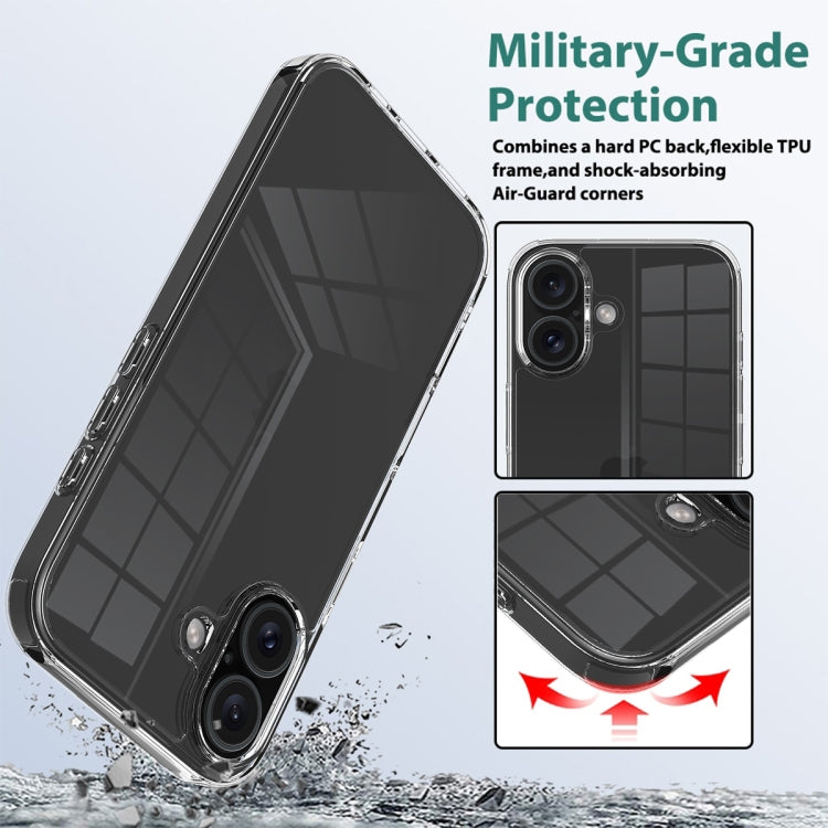 For iPhone 16 Scratchproof Acrylic TPU Phone Case(Transparent) - iPhone 16 Cases by buy2fix | Online Shopping UK | buy2fix