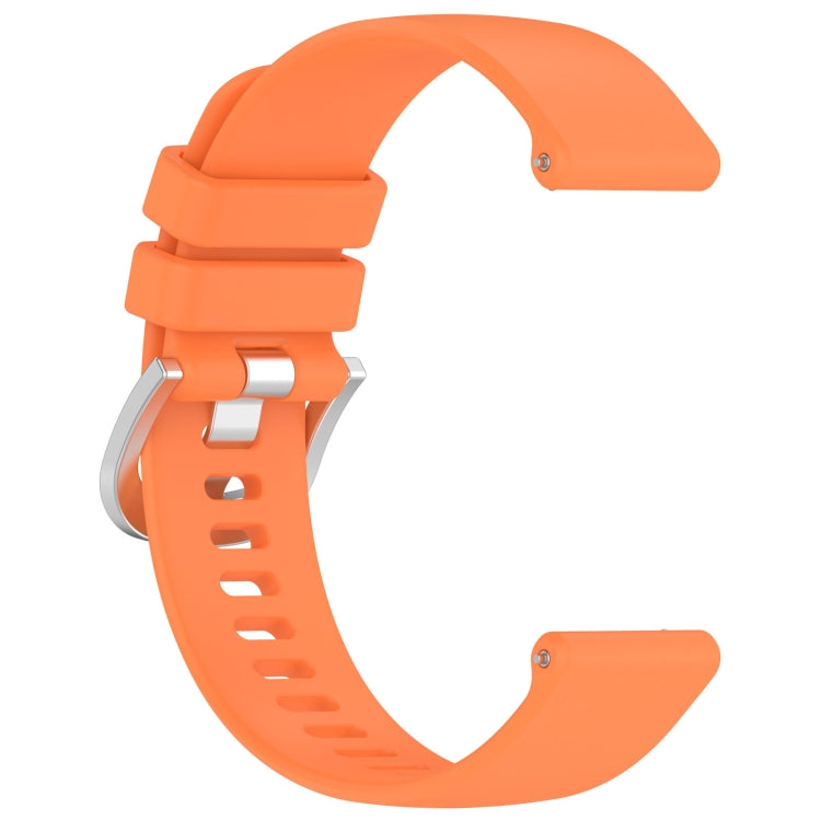 For Xiaomi Watch 2 Liquid Glossy Silver Buckle Silicone Watch Band(Orange) - Watch Bands by buy2fix | Online Shopping UK | buy2fix