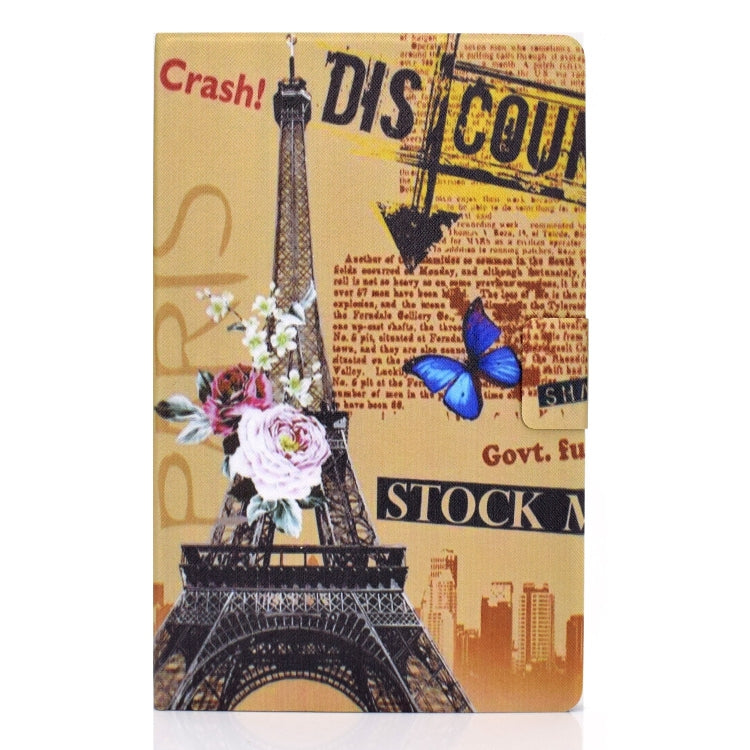 For Lenovo Tab M11 / Xiaoxin Pad 11 2024 Electric Pressed Colored Drawing Smart Leather Tablet Case(Eiffel Tower) - Lenovo by buy2fix | Online Shopping UK | buy2fix