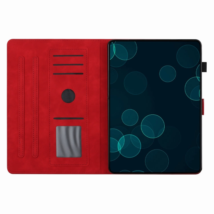 For Samsung Galaxy Tab S7 T870/T875 Coconut Tree Embossed Smart Leather Tablet Case(Red) - Galaxy Tab S7 by buy2fix | Online Shopping UK | buy2fix