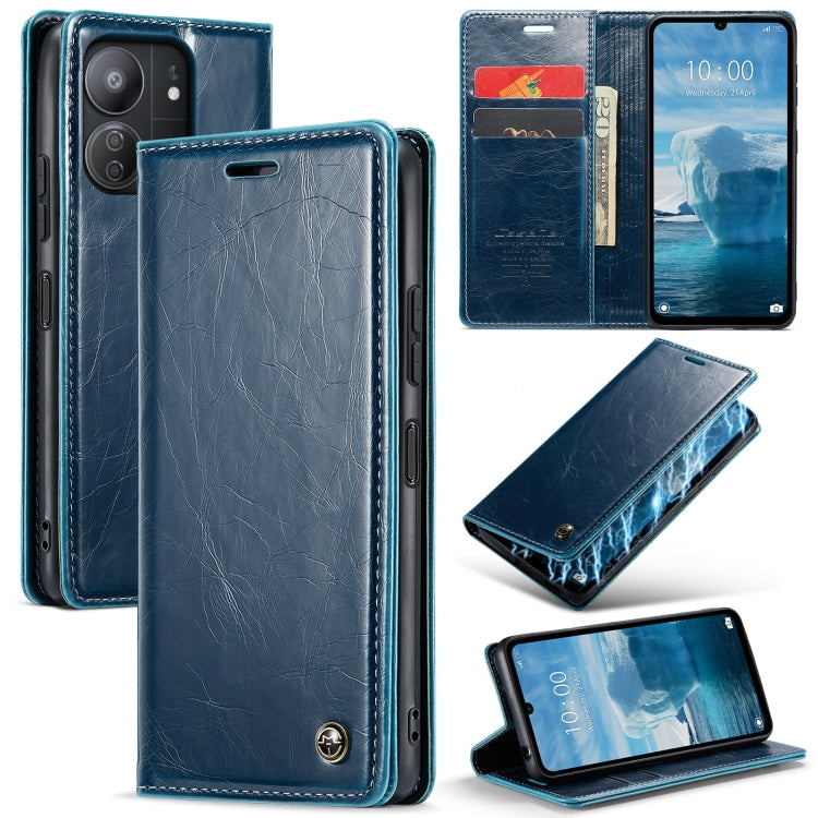 For Xiaomi Redmi 13C CaseMe 003 Crazy Horse Texture Flip Leather Phone Case(Blue Green) - Xiaomi Cases by CaseMe | Online Shopping UK | buy2fix