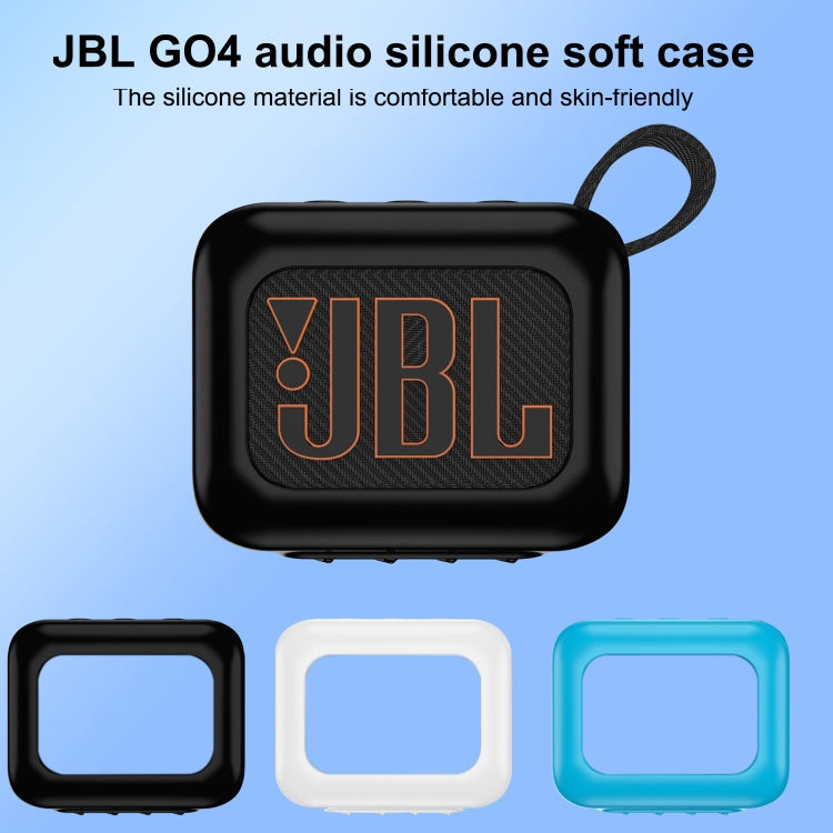 For JBL Go 4 Wireless Bluetooth Speaker Silicone Protective Case(Blue) - Protective Case by buy2fix | Online Shopping UK | buy2fix