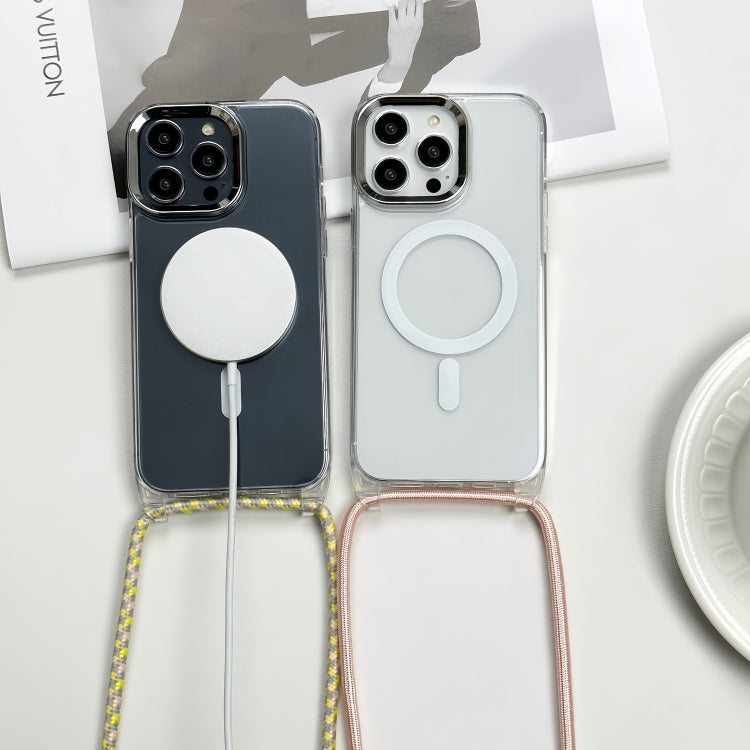 For iPhone 12 Pro Max MagSafe Magnetic PC + TPU Phone Case with Lanyard(Creamy White) - iPhone 12 Pro Max Cases by buy2fix | Online Shopping UK | buy2fix