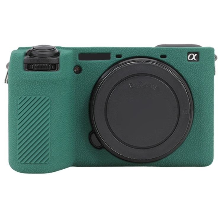 For Sony ILCE-6700 / A6700 Litchi Texture Soft Silicone Protective Case(Green) - Protective Case by buy2fix | Online Shopping UK | buy2fix