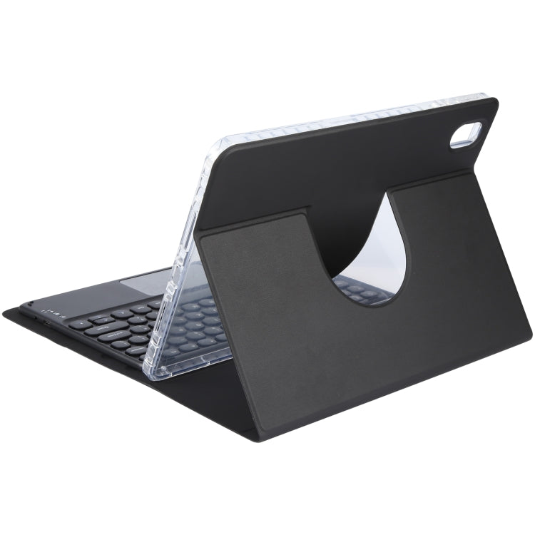 For Huawei MatePad 11 2023 / 2021 Round Button Bluetooth Keyboard Rotatable Holder Leather Case with Touchpad(Black) - Huawei Keyboard by buy2fix | Online Shopping UK | buy2fix