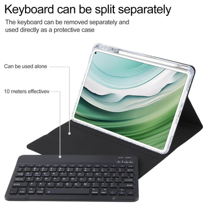For Huawei MatePad Pro 11 2024 / 2022 Square Button Bluetooth Keyboard Rotatable Holder Leather Case(Black) - Huawei Keyboard by buy2fix | Online Shopping UK | buy2fix