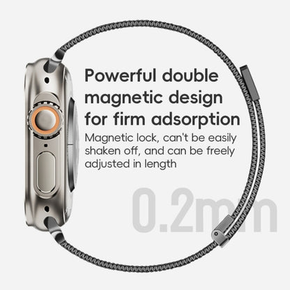 For Apple Watch SE 2023 44mm ZGA Milanese Magnetic Metal Watch Band(Silver) - Watch Bands by ZGA | Online Shopping UK | buy2fix