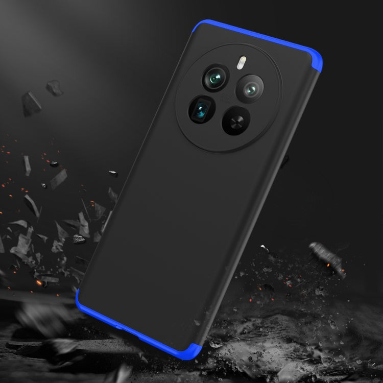 For Realme 12 Pro/12 Pro+ GKK Three Stage Splicing Full Coverage PC Phone Case(Black Blue) - Realme Cases by GKK | Online Shopping UK | buy2fix