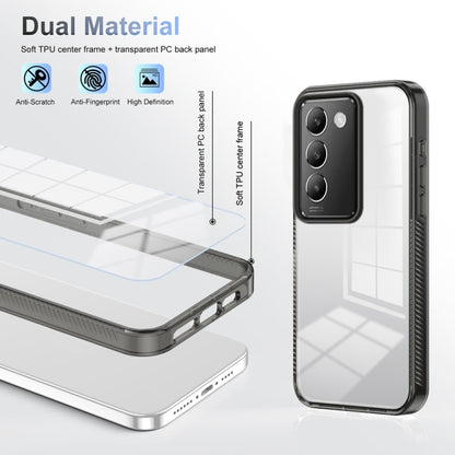 For vivo Y100 IDN 2024 2.5mm Anti-slip Clear Acrylic Hybrid TPU Phone Case(Black) - vivo Cases by buy2fix | Online Shopping UK | buy2fix
