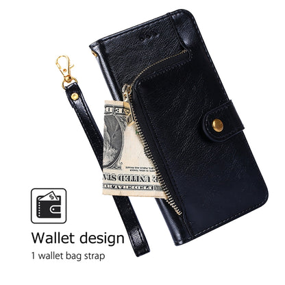 For Motorola Moto G Play 4G 2024 Zipper Bag Leather Phone Case(Black) - Motorola Cases by buy2fix | Online Shopping UK | buy2fix