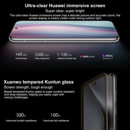 HUAWEI Pura 70 Pro+, 16GB+1TB, Screen Fingerprint Identification, 6.8 inch HarmonyOS 4.2 Kirin 9010 Octa Core up to 2.3GHz, NFC, OTG, Not Support Google Play(Silver) - Huawei Mate & P by Huawei | Online Shopping UK | buy2fix